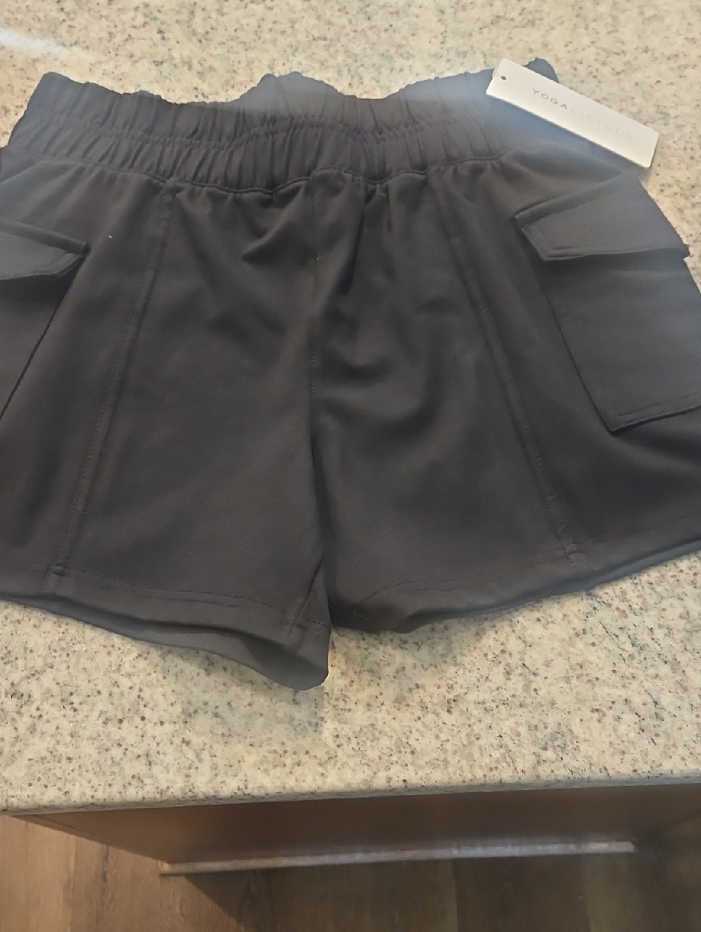 Yogalicious Black Athletic Cargo Shorts